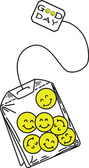 have a nice day tea bag with smileys