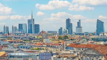 Türaufkleber Modern buildings in Milan, Italy © Stockbym