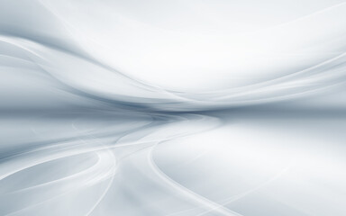 White and grey flow waves background. Abstract perspective creative graphic for web. Modern business style.