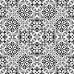 Geometric seamless pattern, ornament, abstract black and white background, fashion print, vector decorative texture.