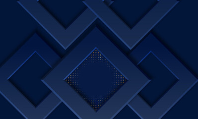 Abstract bright blue color strip pattern luxury dark blue with gold