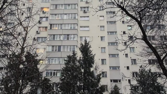 Soviet era block of flats in Bucharest. 