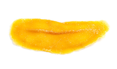 Naklejka na ściany i meble Dried mango closeup isolated on white
