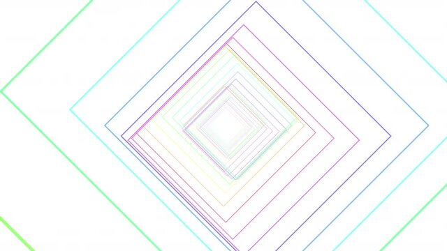Tube Neon lines rainbow colored background looped animation