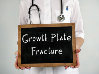 Healthcare concept about Growth Plate Fracture with inscription on the sheet.