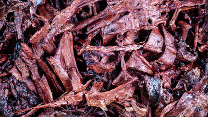 Helpful treats for pets. Dried beef lungs.