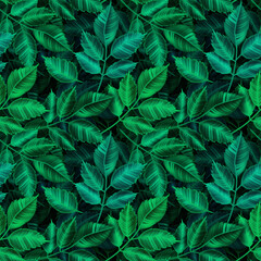 Seamles Leaves Pattern In Elegant Style