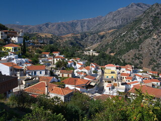 Naklejka na ściany i meble Architecture in the village Lappa near Georgioupoli on Crete in Greece, Europe 