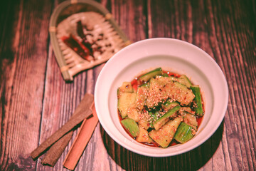 Chinese food, cucumber