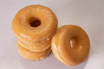 group of donuts isolated on white