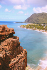 Mauna Lahilahi，Papaoneone beach, Makaha, West Oahu coast, Hawaii
