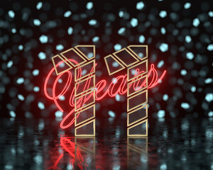 Number eleven (number 11) gold segments