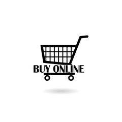 Buy online icon with shadow