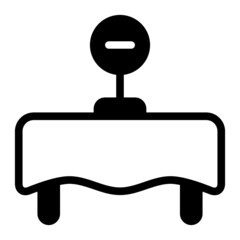 Table reservation icon with glyph style. Suitable for website design, logo, app and UI.