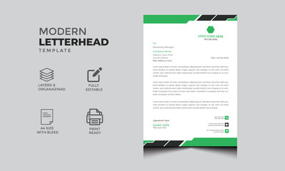 Abstract modern letterhead design for company