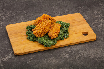 Hot fried crispy chicken wings