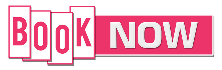 Book Now Pink White Box Horizontal 