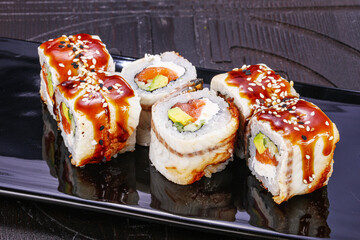 Japanese cuisine - Roll with eel