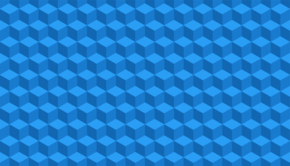 3d cube pattern design in blue color. Vector illustration.