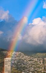 Rainbow in the sky, Honolulu, Oahu, Hawaii | Nature Landscape Travel