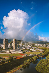 Rainbow in the sky, Honolulu, Oahu, Hawaii | Nature Landscape Travel