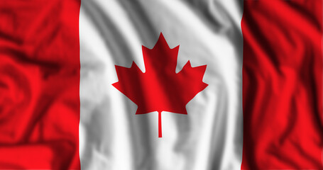 Canada flag realistic waving