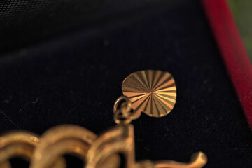 Gold bracelete leaf design