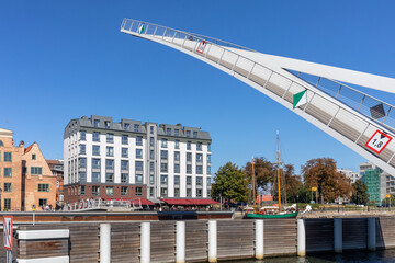  The Draw Footbridge over the Motława River in Gdansk