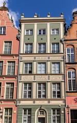  The facades of the restored Gdańsk patrician houses at Long Lane in Old Town.