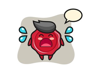 Obraz premium Sealing wax cartoon illustration with crying gesture
