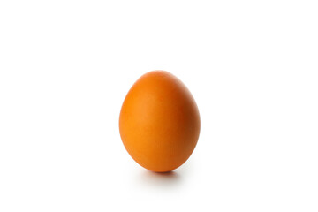 Orange Easter egg isolated on white background