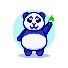 Cute Panda with happy face illustration