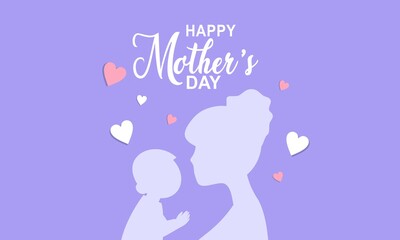 Fototapeta na wymiar Happy mother's day background illustration concept