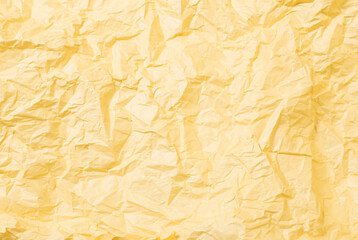 background from yellow crumpled paper