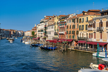 Fototapeta na wymiar Venice Grand canal with gondolas, Italy in summer