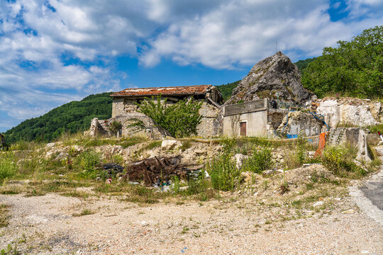 The center of Pretare at July 2020 after the earthquake of central Italy 2016