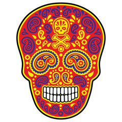 skull and paisley, vintage design t shirts