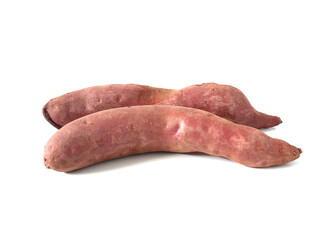 Fresh purple sweet potatoes