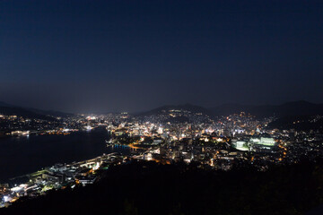 鍋冠山公園展望台からの長崎市街地夜景