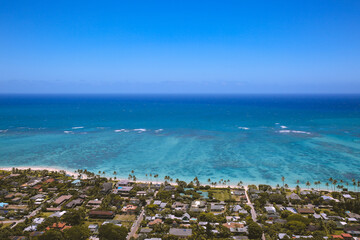 Ocean view Lanikai Kailua Oahu island Hawaii | Nature Sea Landscape