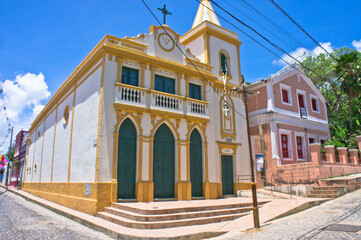 Olinda, Old city view with a Colonial church, Brazil, South America