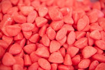 Top view of colorful candies, full frame shoot