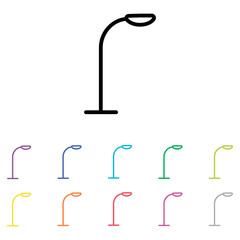 street lamp icon. Line design template