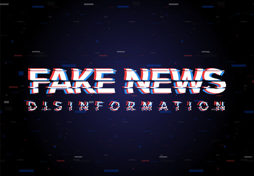 Fake news disinformation concept image