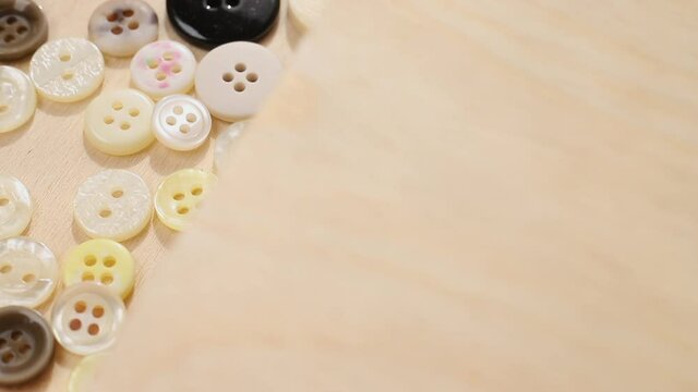 Wooden box with different buttons