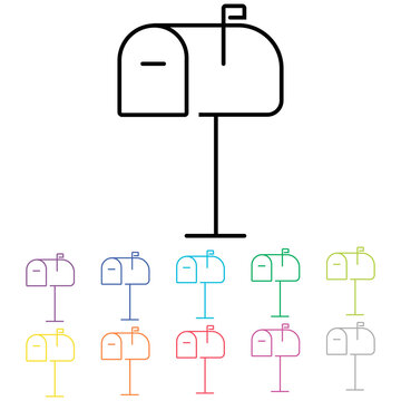 Outline mail box icon.