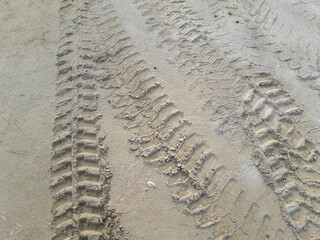 sand on Tire tracks texture