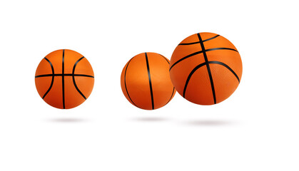 Basketball ball over white background.