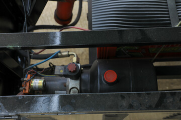 battery and cable in electronic car and van