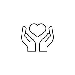 heart in hands icon